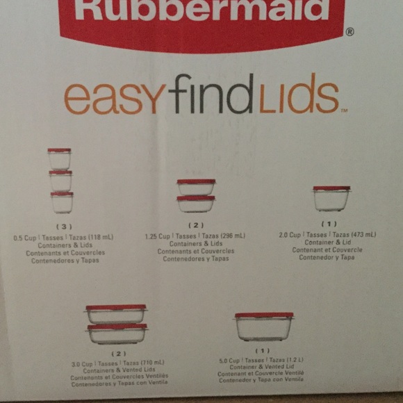 Rubbermaid easy find lids 18 pc storage set *NEW - Picture 3 of 4